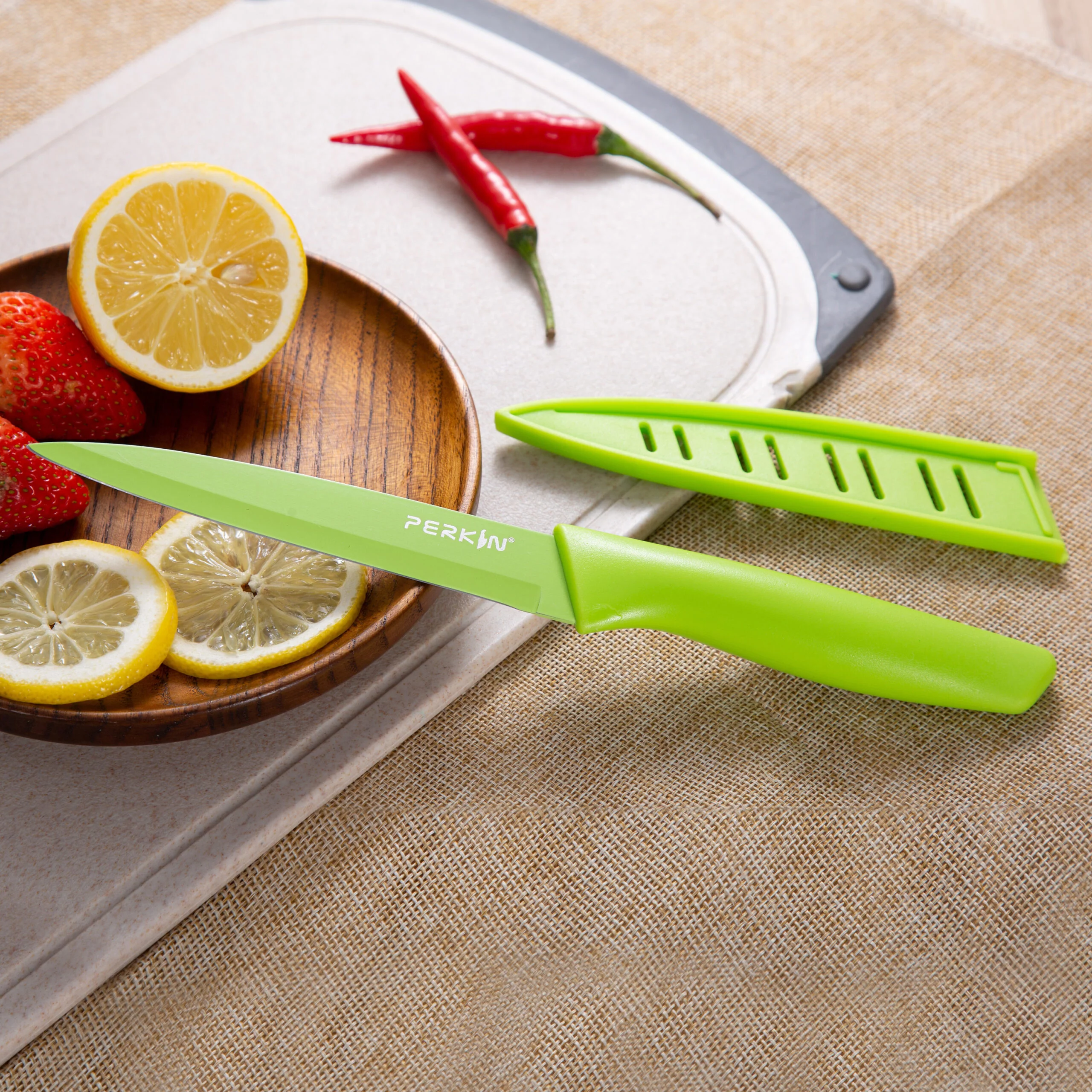 Utility Knife Kitchen Knife Cooking Knife Stainless Steel Sheath Knife Ergonomic Handle