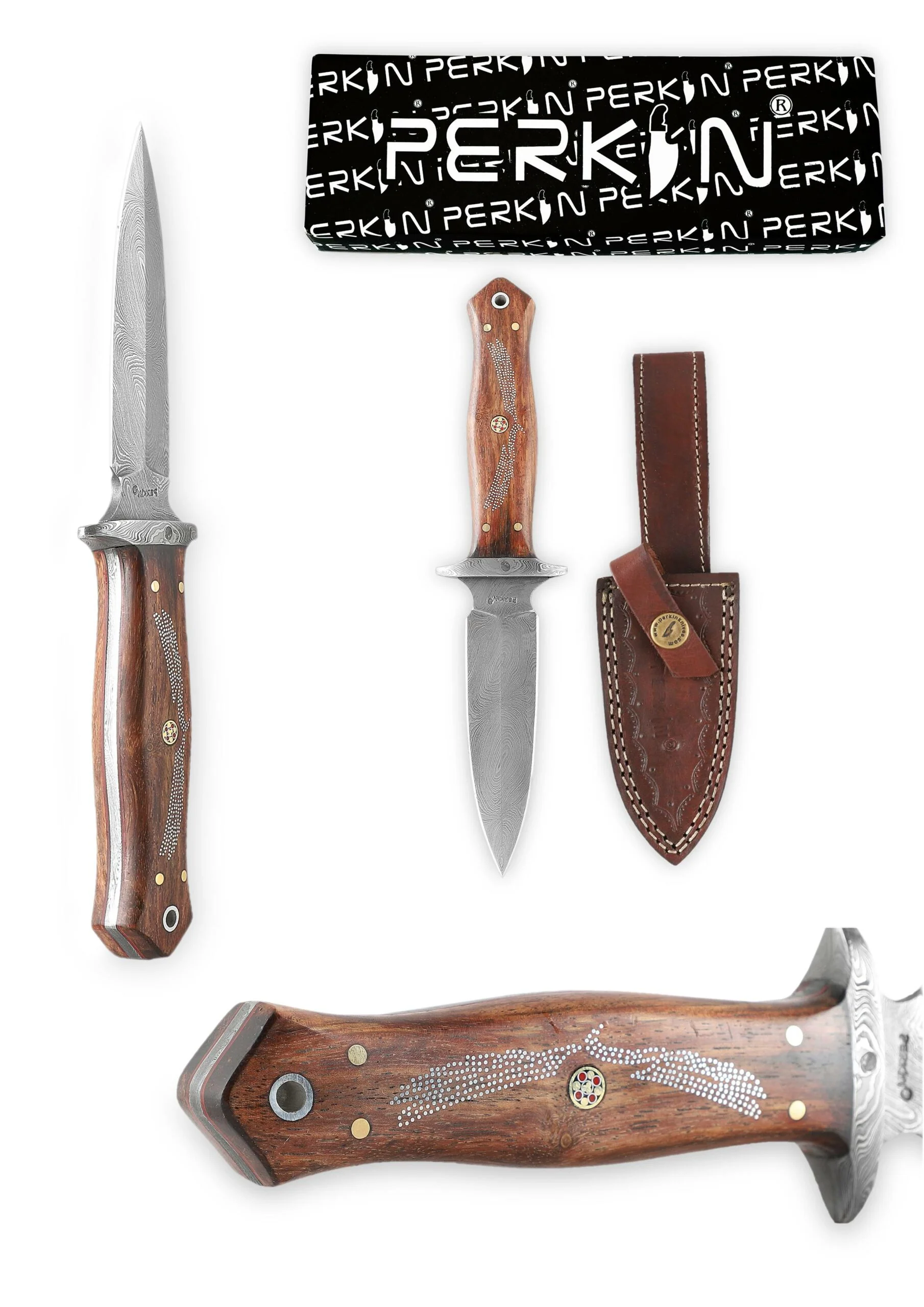 9 Inches Double Edge Damascus Hunting Knife