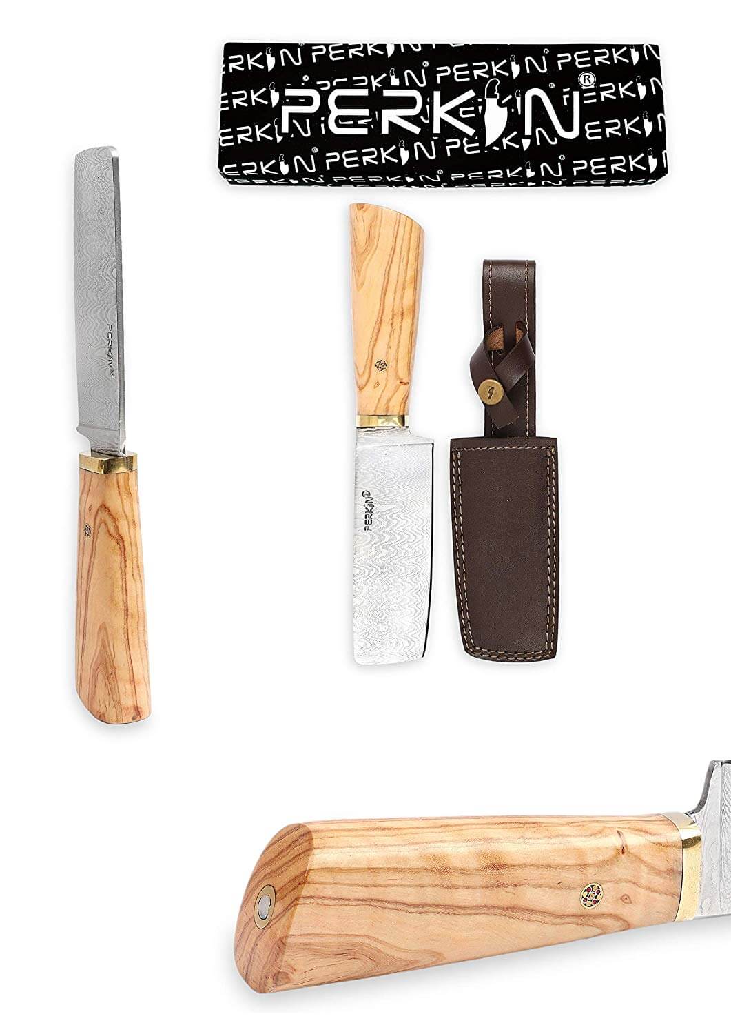 Damascus Chef Knife with Pear wood & Mosaic Pin Handle
