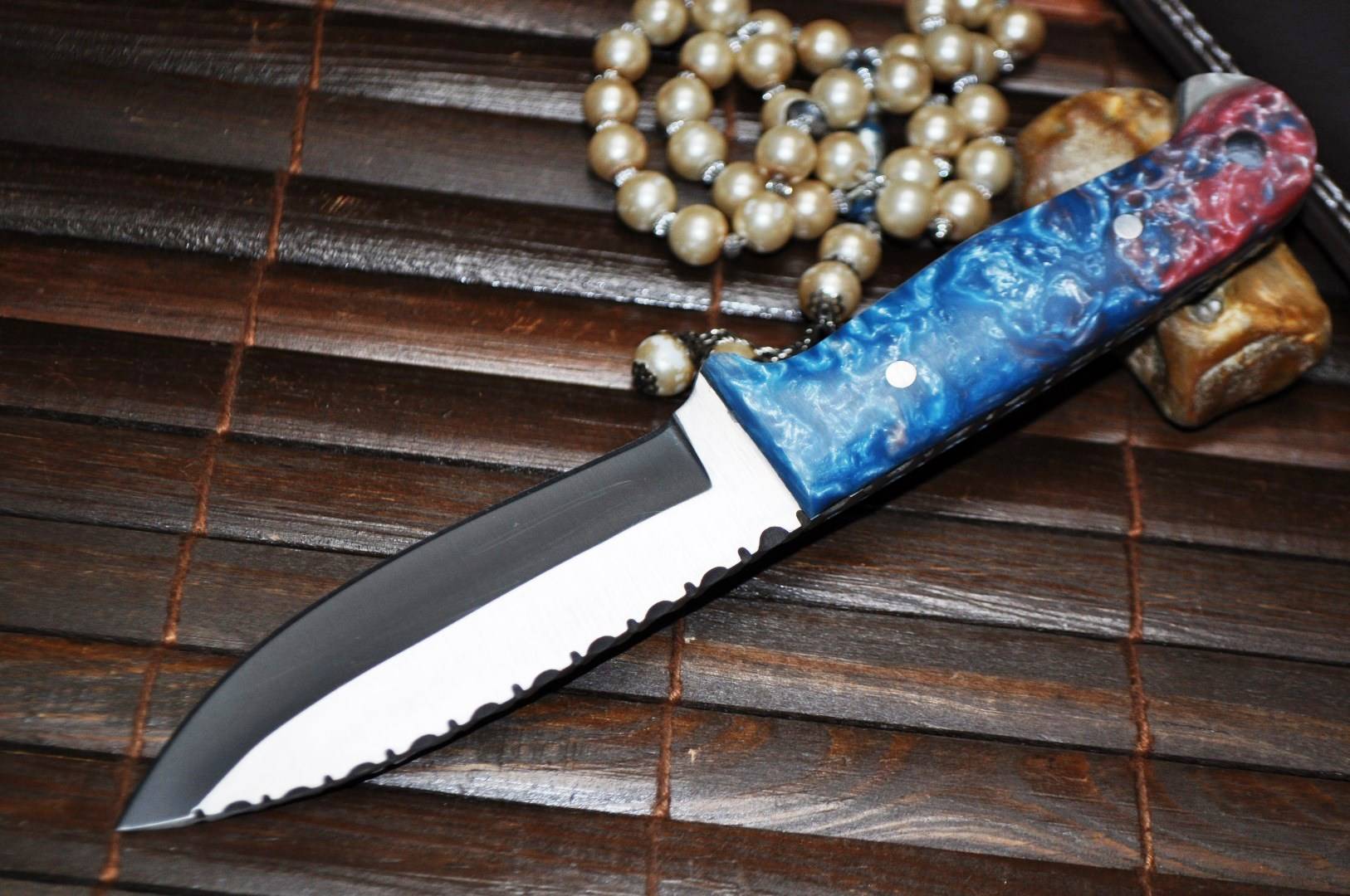 Bushcraft Knife with Sheath & Unique Handle