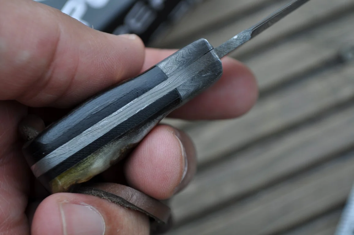 Handmade Knife - Damascus Steel Hunting Knife - Neck Knife