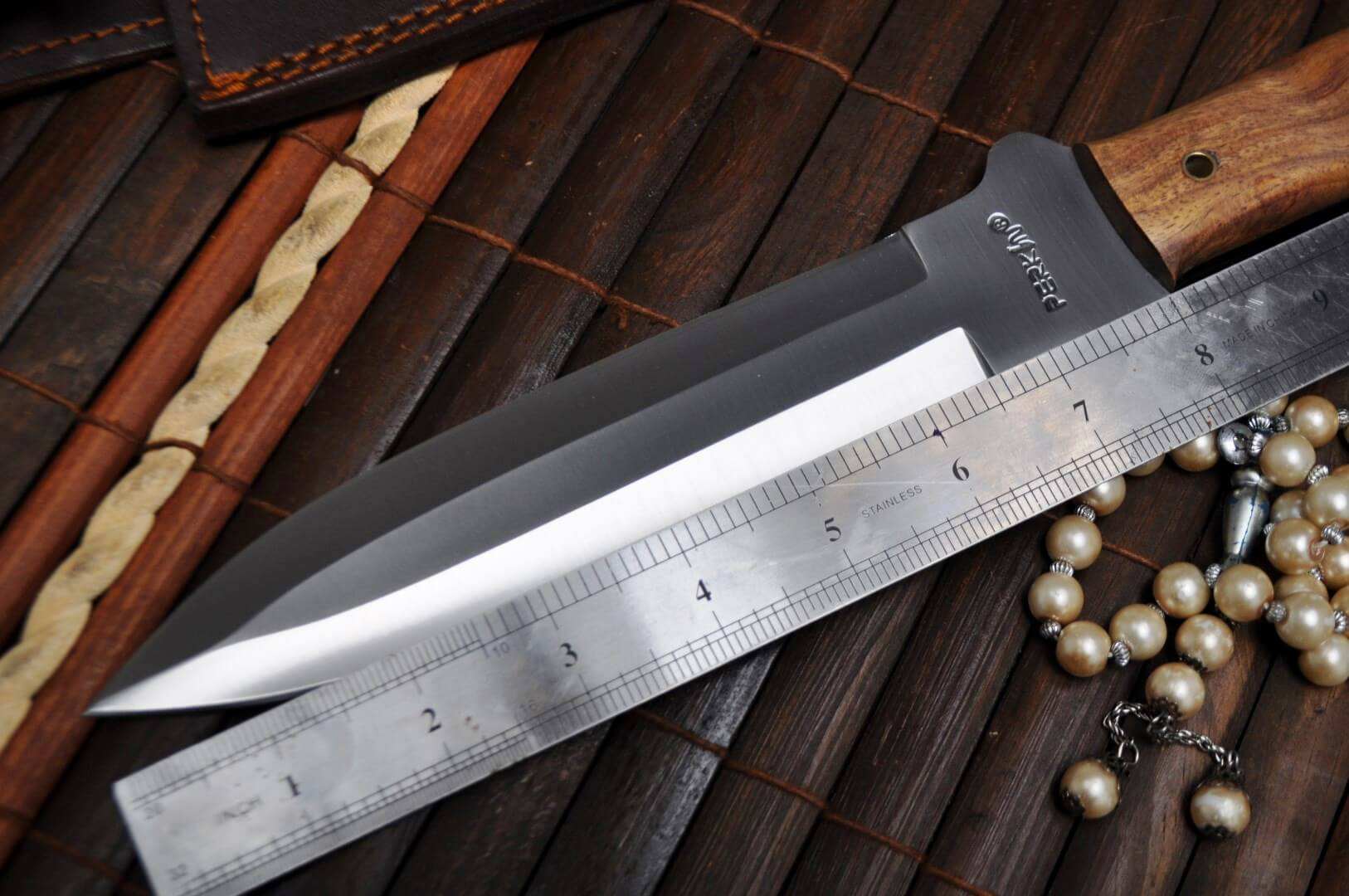 Handcrafted Double Edge Hunting Knife with 01 Carbon Steel