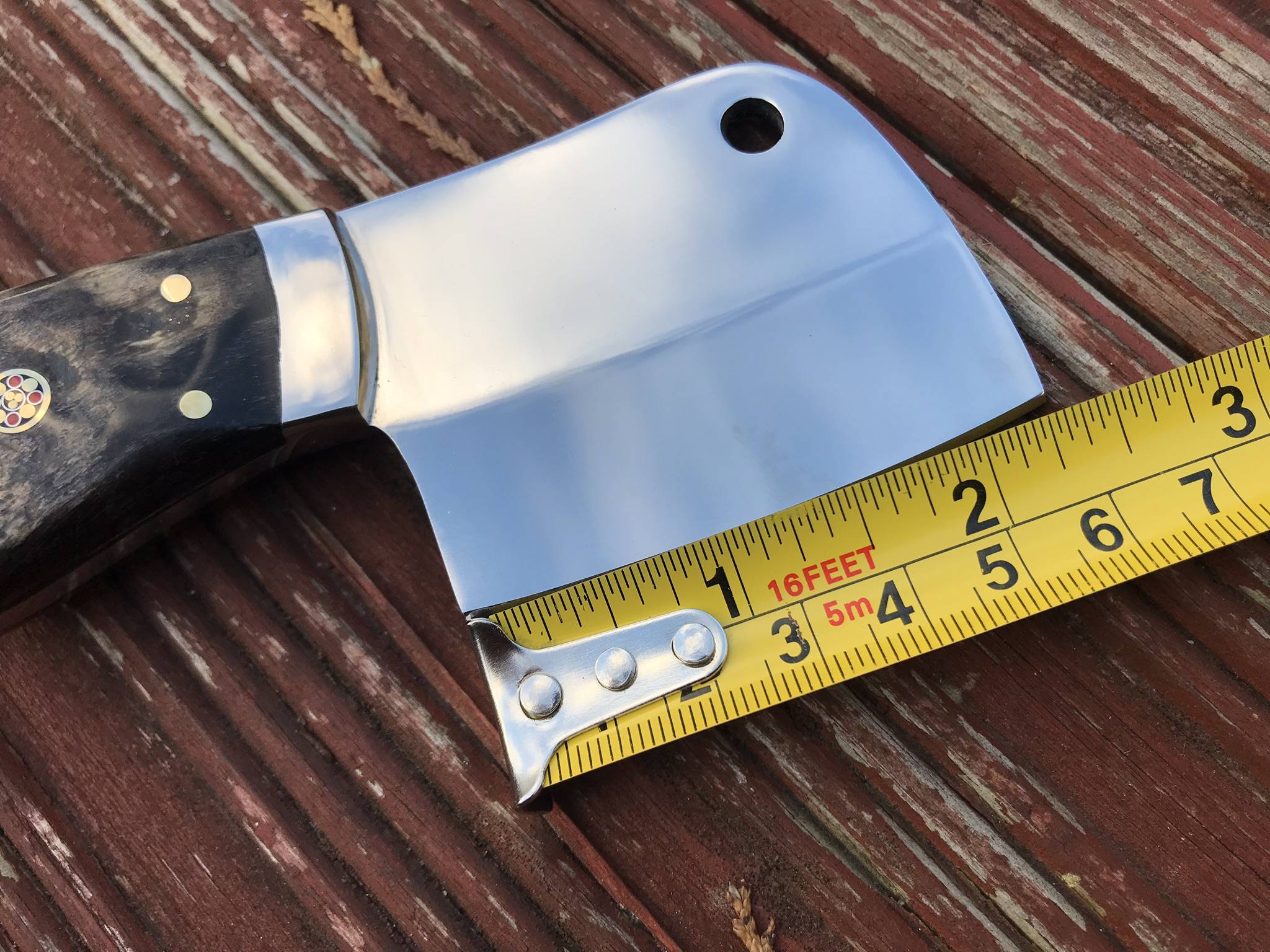 Small Bushcraft Cleaver Knife with Sheep's horn handle