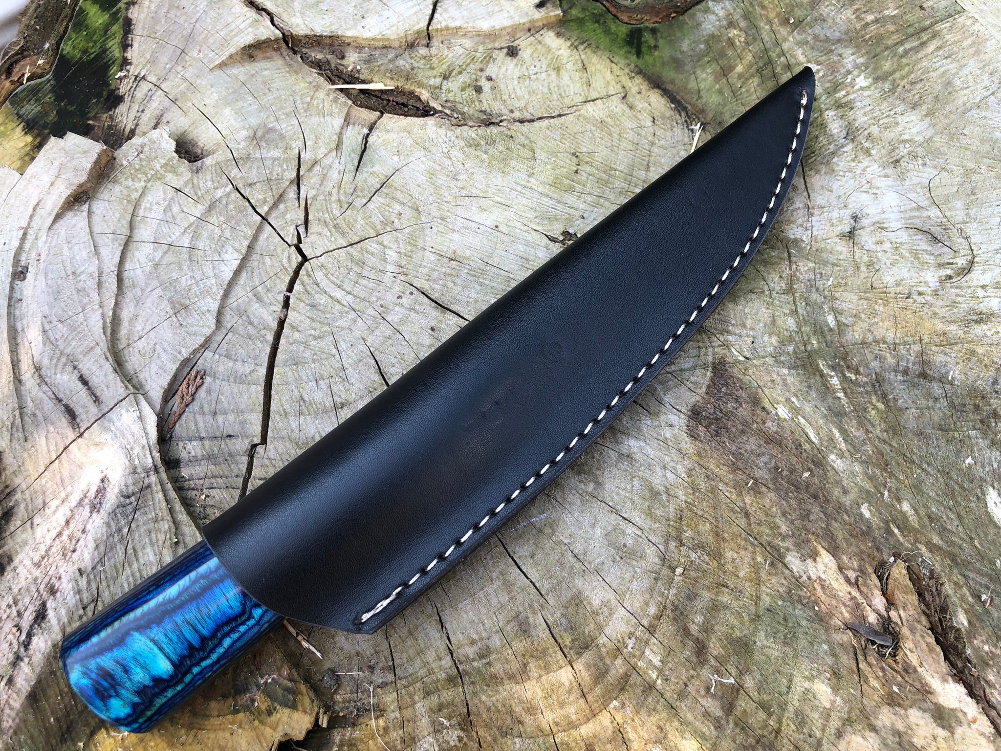 Perkin Handmade Knife Damascus Steel Hunting Knife with Sheath BN1000