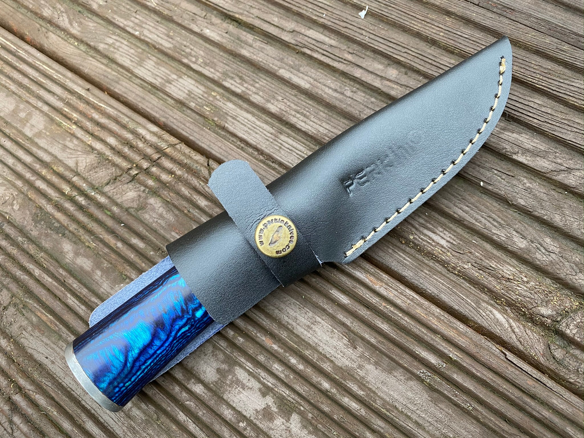 7.5 Inches Damascus Steel Knife Hunting Knife with Sheath SK1400