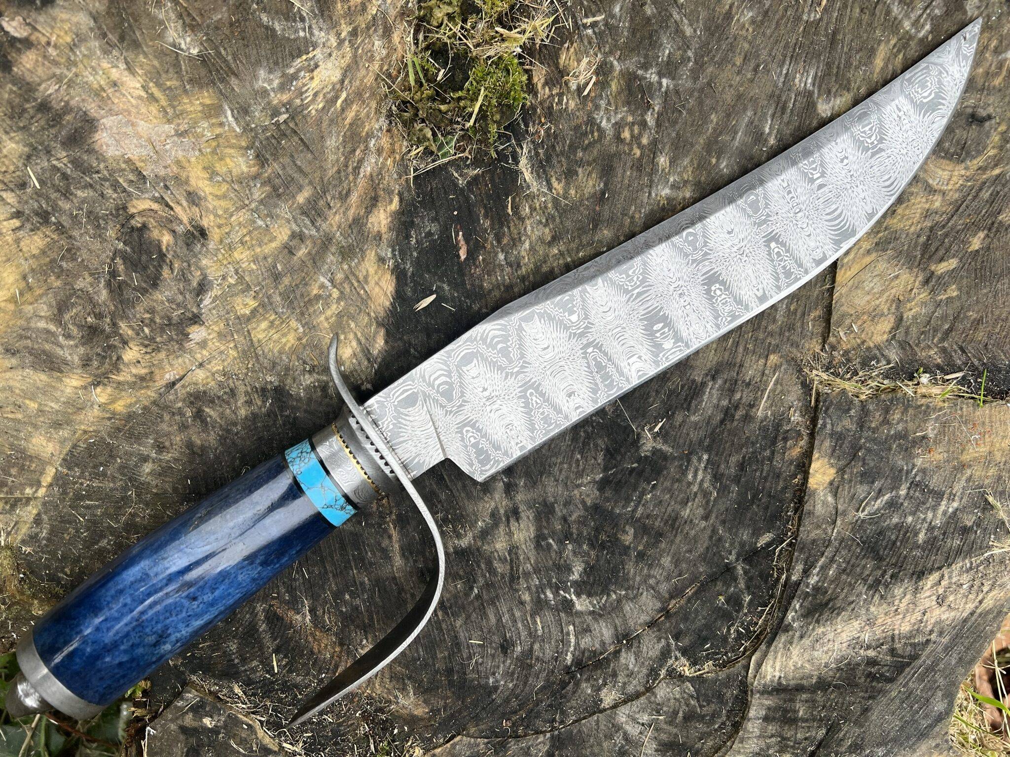 Handmade Knife Damascus Steel Knife Beautiful  Handcrafted One Knife of Hunting Knife Machete
