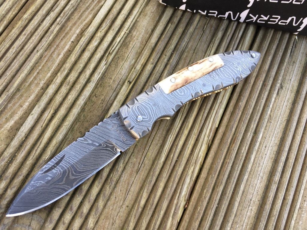 All Damascus Legal to Carry Folding Knife