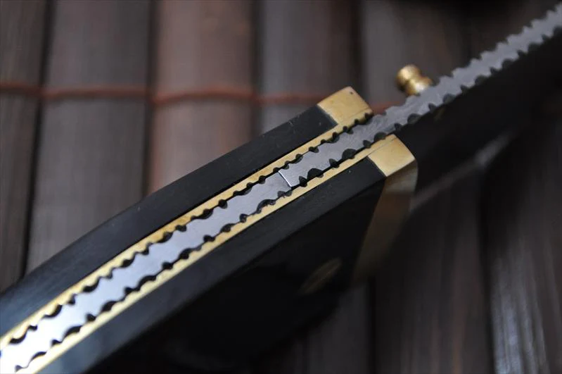 Handmade Folding Knife with Buffalo Horn Handle