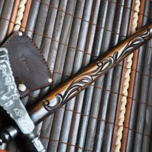 Tomahawk Axe with Beautiful Walnut Hatchet