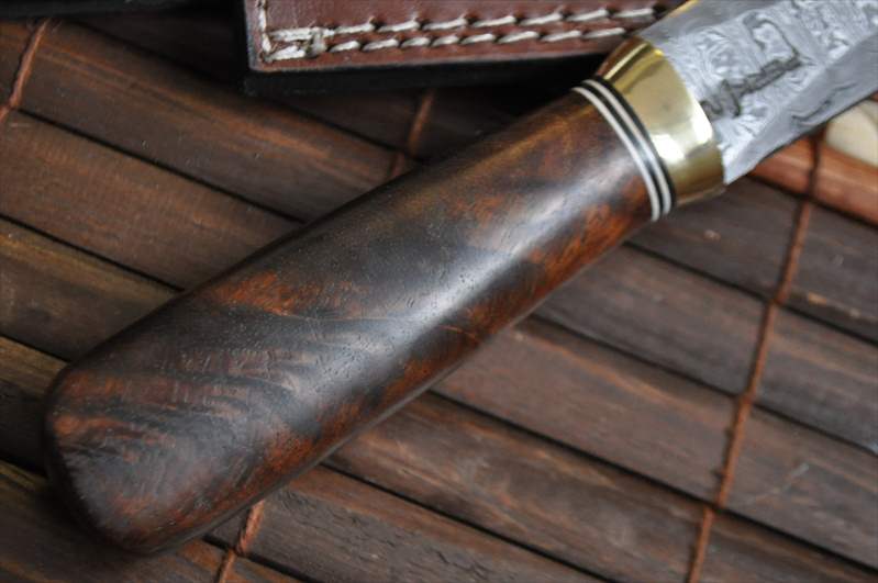 Stunning Handmade Damascus Double Edge Hunting Knife