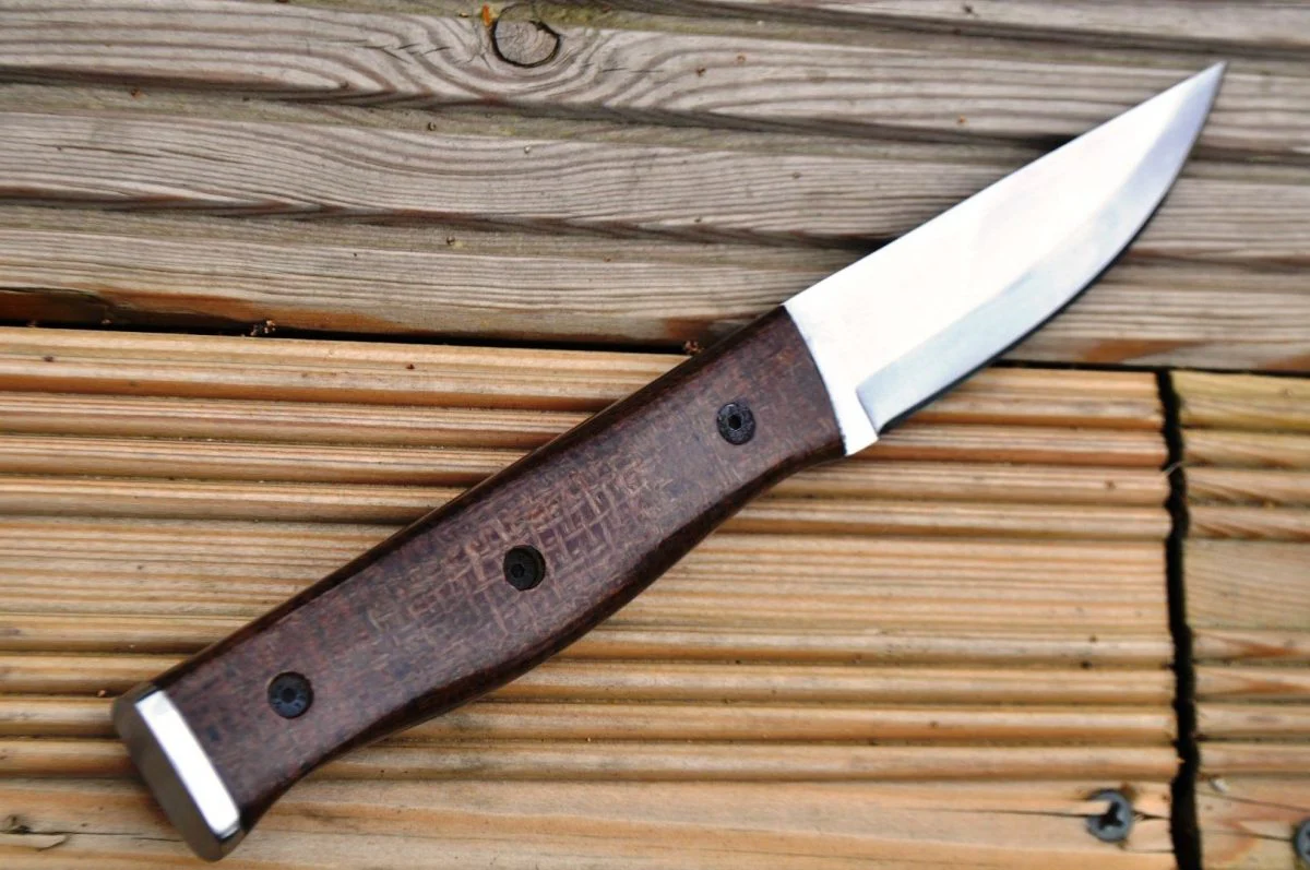 Custom Handmade Hunting/Bushcraft Knife with stunning Micarta Handle