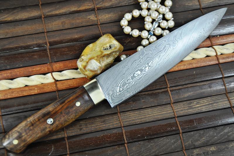 8 Inch Custom Made Damascus Steel Chef's Knife