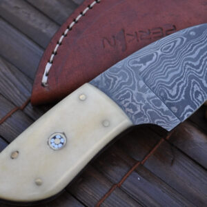 Compact Fixed Blade Damascus Knife - Neck Knife