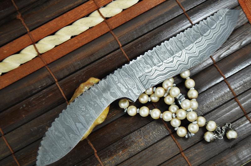 Custom Made Hand Forged Damascus Blank Blade - 9 Inches