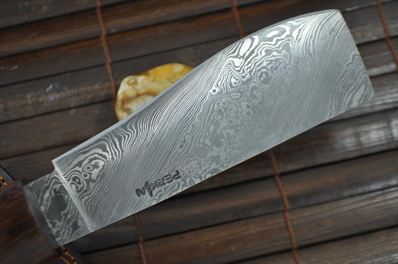 Custom Made Handmade Damascus Hunting Knife - Machete Work Of Art
