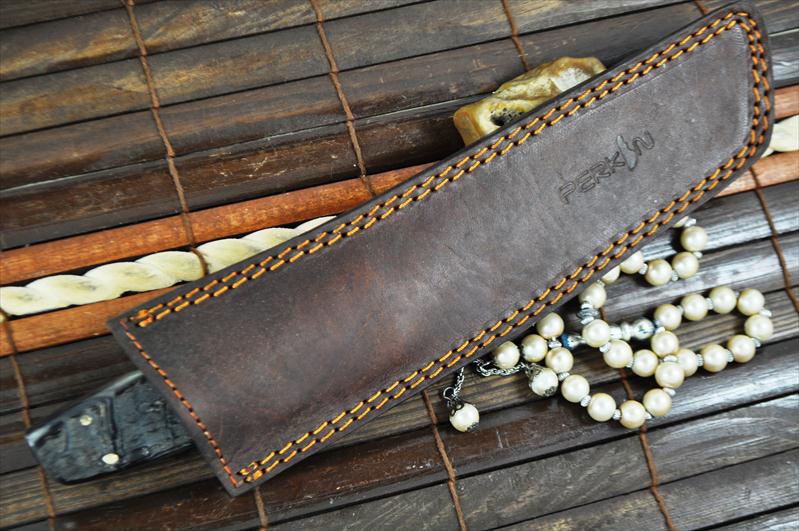 440c Steel Tanto Blade Knife with Ram's Horn & Mirror Polish