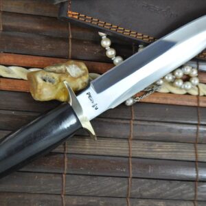 Handmade Hunting Bowie Knife With 440c Steel & Buffalo Horn
