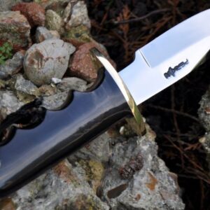 Handmade Hunting/Camping Knife with 440c Steel Blade & Buffalo Horn Handle