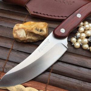Hunting Bushcraft Knife with Cocobolo Wood Handle