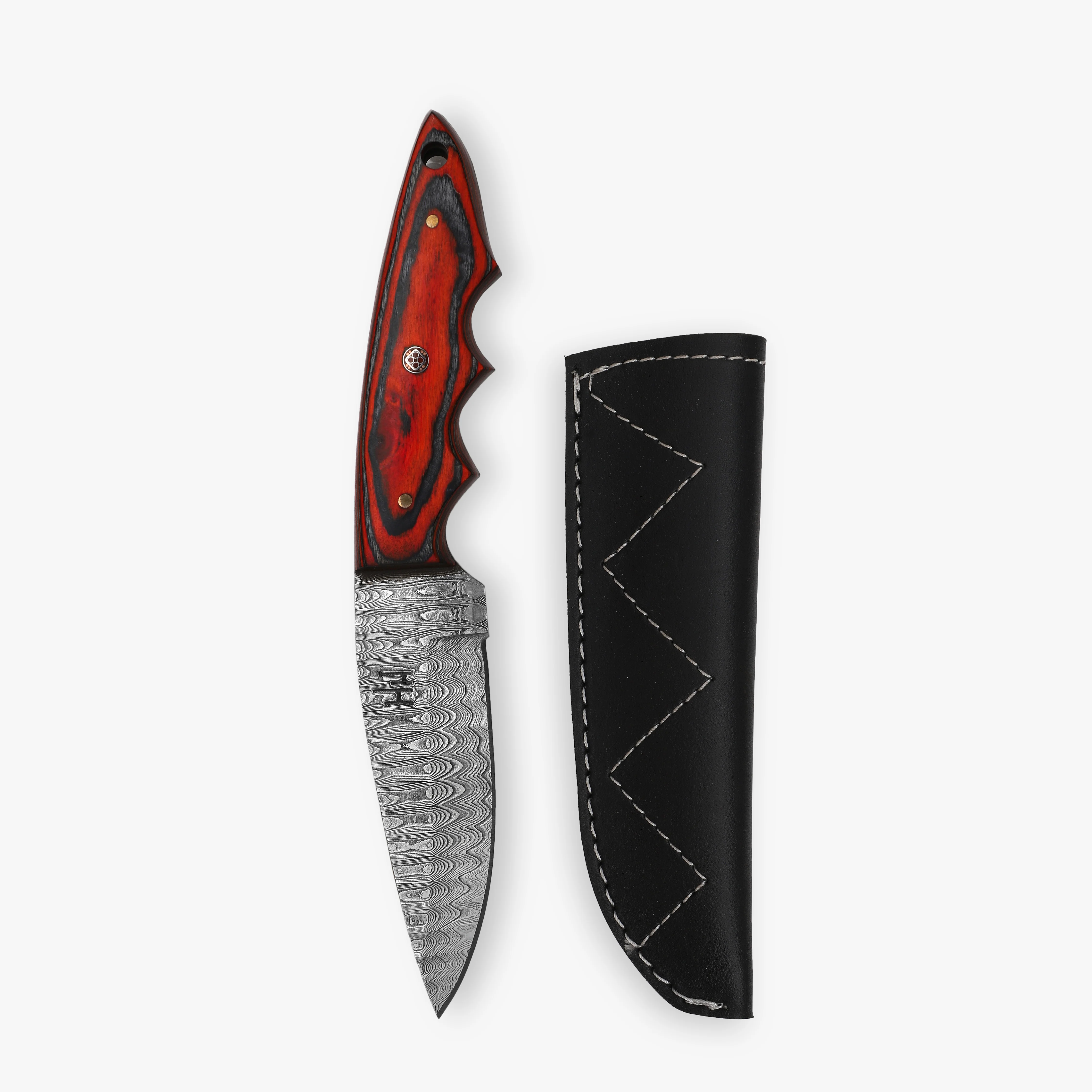 Handmade FIxed Blade Hunting Knife Damascus Steel Full Tang