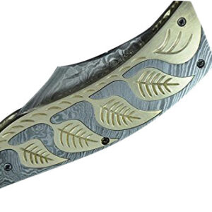 Damascus Steel Pocket Knife Beautiful Damascus Knife