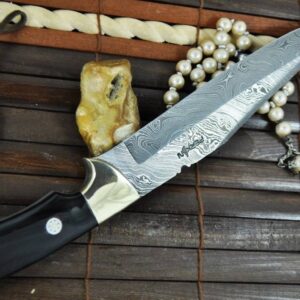 Damascus steel Hunting knife bowie knife with Sheath