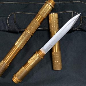 Perkin Fixed Blade Knives Fighting Knife Hunting Knives Survival Knife SHK (Golden)