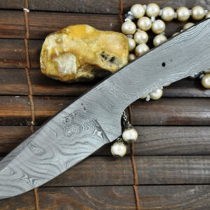 Damascus Steel Blank Blade For Hunting Knife