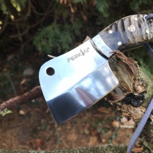 Small Bushcraft Cleaver Knife with Sheep's horn handle