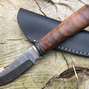 Perkin 7.5 Inches Damascus Steel Hunting Knife with Sheath SK900