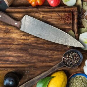 13 Inches Damascus Steel Knife Damascus Chef Knife Full Tang - PSC470