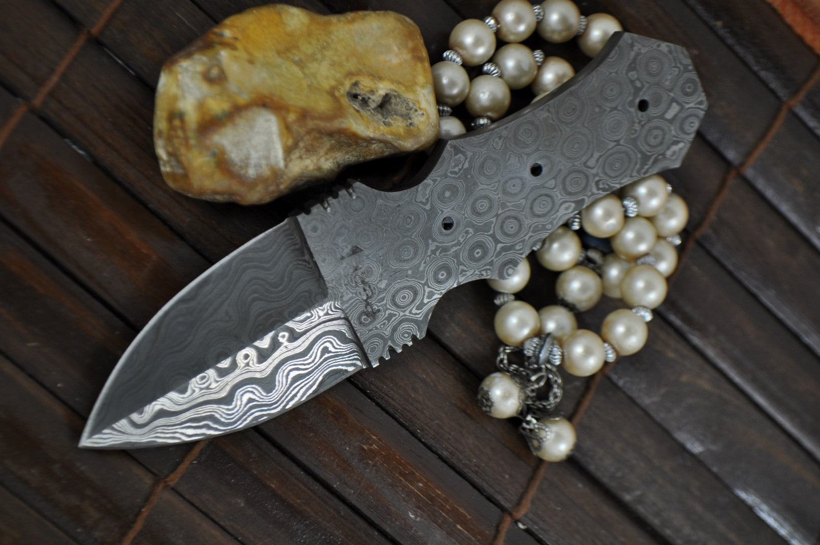 Custom Hand Forged Damascus Blank Blade - 6 Inches