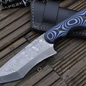 Damascus Hunting Knife with Micarta Handle