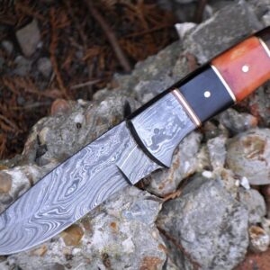 Handcrafted Beautiful Camping Knife with Buffalo Horn & Bone handle