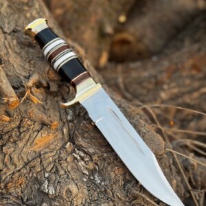 Handmade Hunting Knife Bowie Knife with Leather Sheath