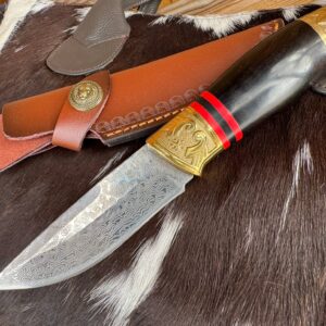 Handmade Damascus Steel Knife FIxed Blade Knife Hunting Knife
