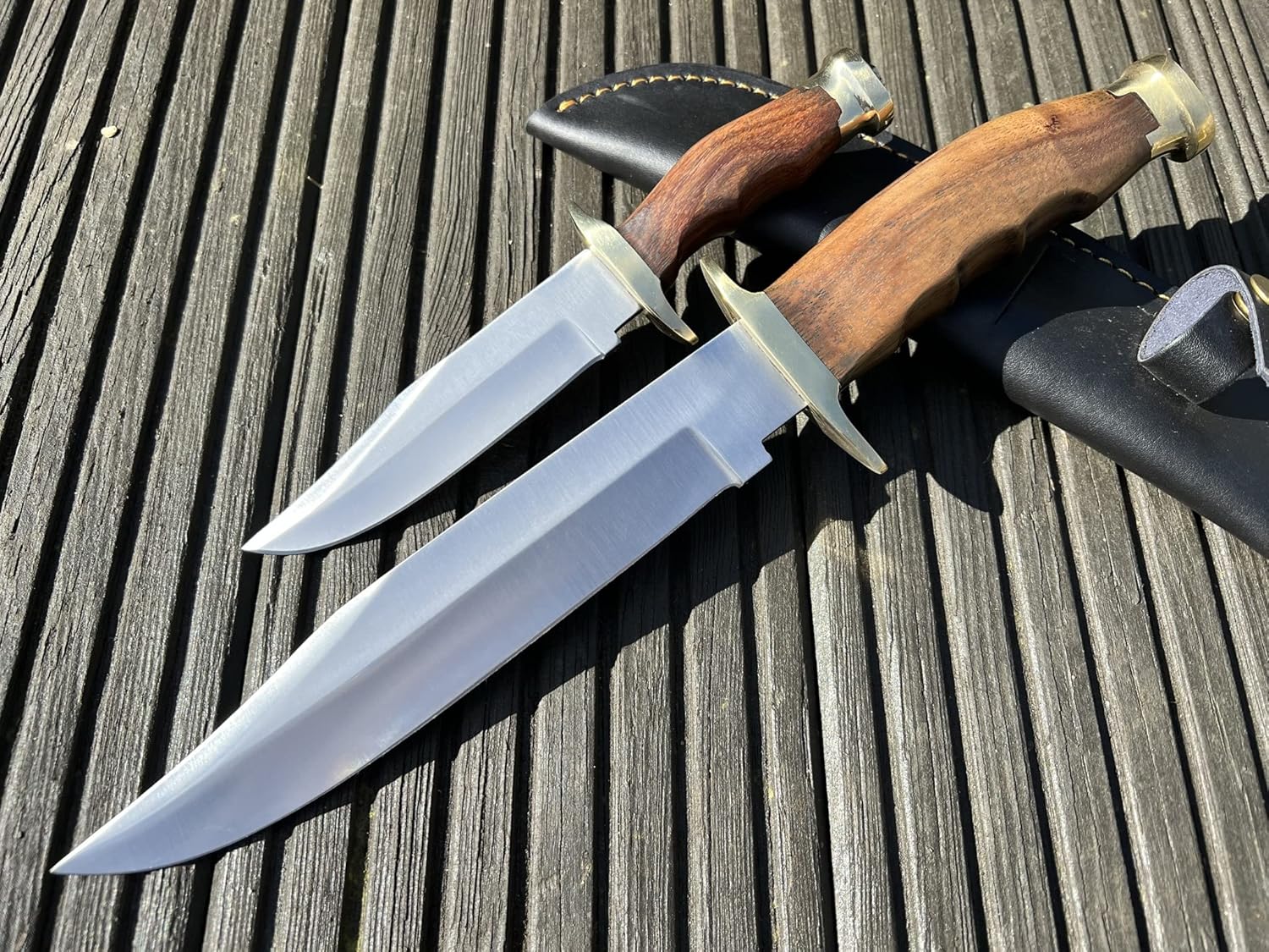 Fixed Blade Hunting Knives Set, 2-Pieces Hunting Knives Set with Sheath Handmade Hunting Knves
